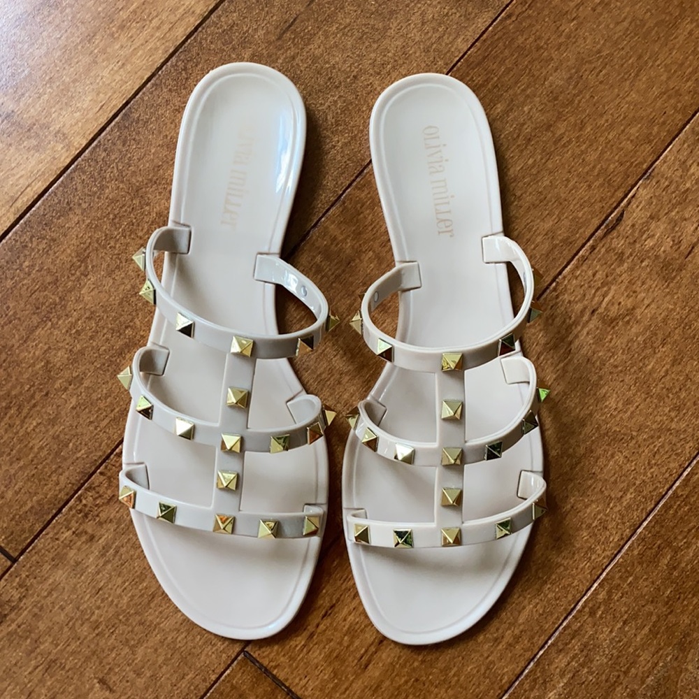 Olivia Miller - Jelly sandal size 9 nude